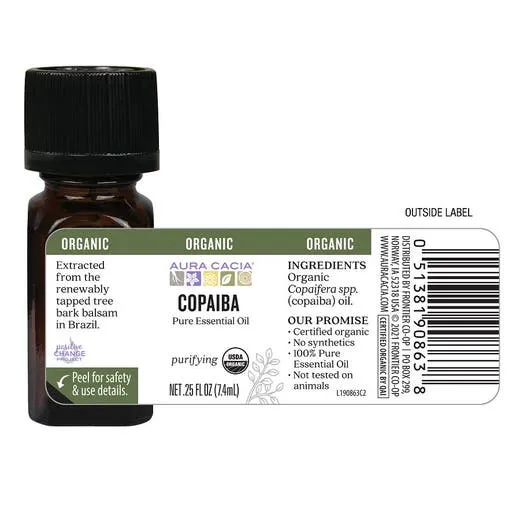 Aura Cacia Organic Copaiba Purifying Essential Oil 0.25oz