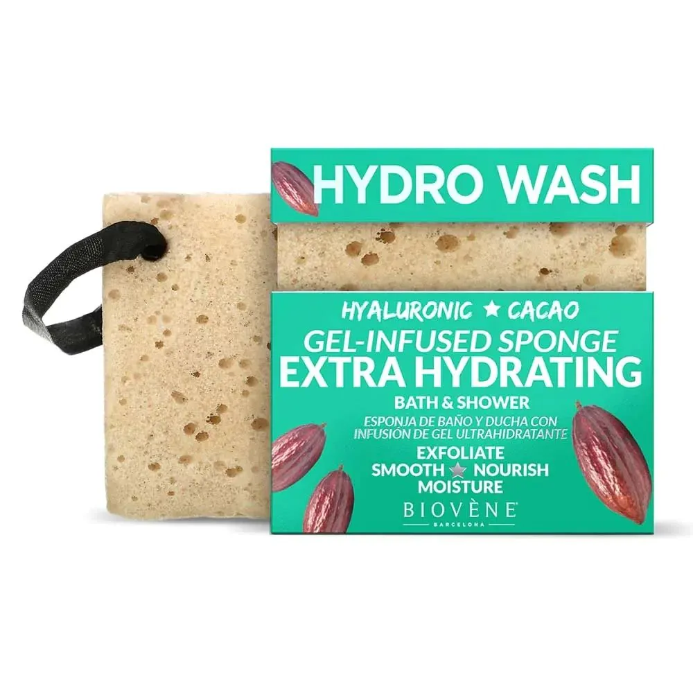 Biovene Hydro Wash Extra Hydrating Hyaluronic Acid & Cacao Gel-Infused Sponge 75GM