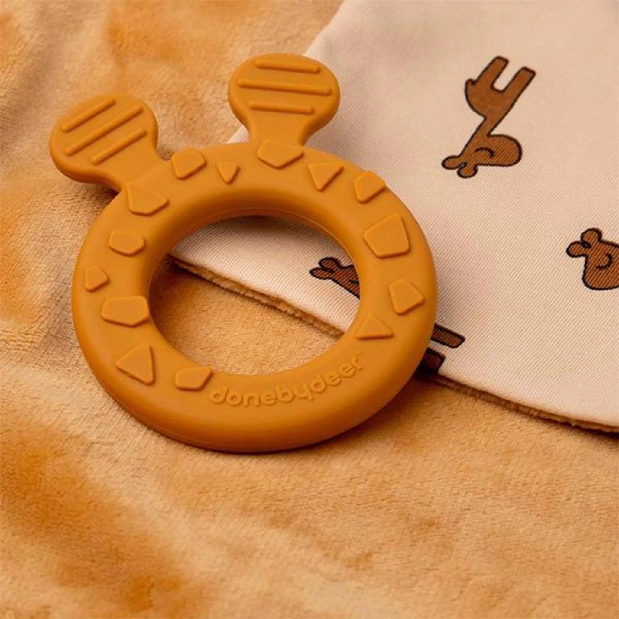 Done by Deer Comfort Teether Raffi Mustard