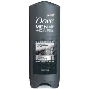 Dove Men Care Elements Charcoal Clay Body And Face Wash, 18 oz