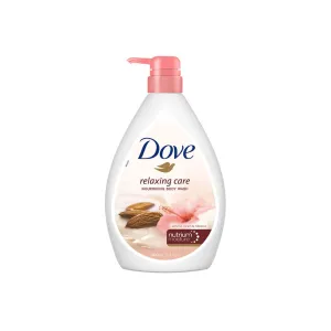 Dove Relaxing Almond Cream Body Wash with Hibiscus 1L – Nourishing & Moisturizing for Dry Skin