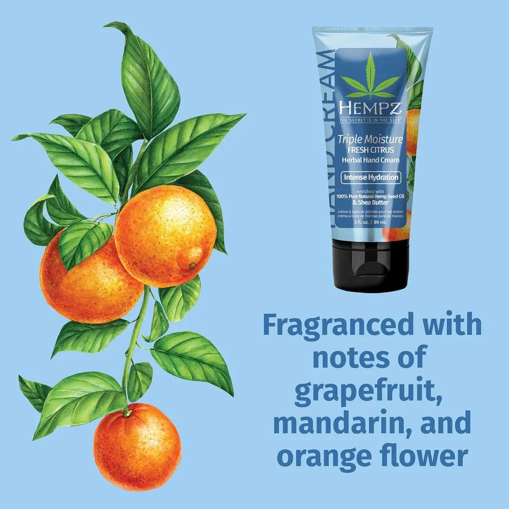 Hempz Triple Moisture Fresh Citrus Herbal Hand Cream