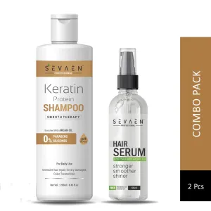 Keratin Shampoo and Professional Hair serum professional range