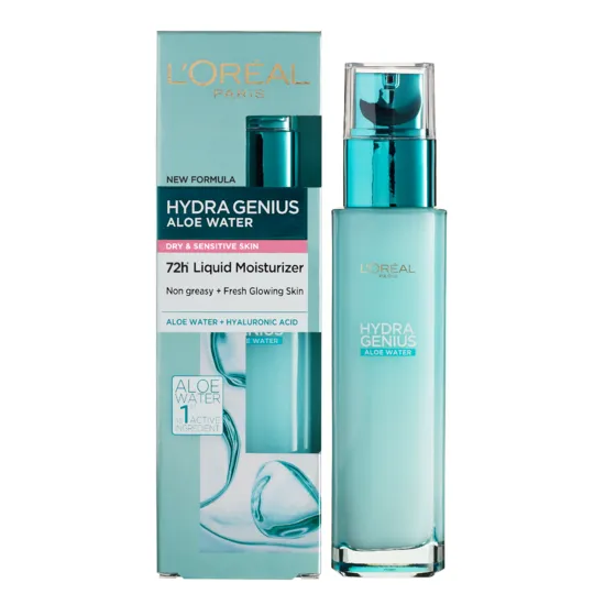 L'Oreal Paris Hydra Genius Waters Moisturizer Dry Sensitive Skin 70 ML