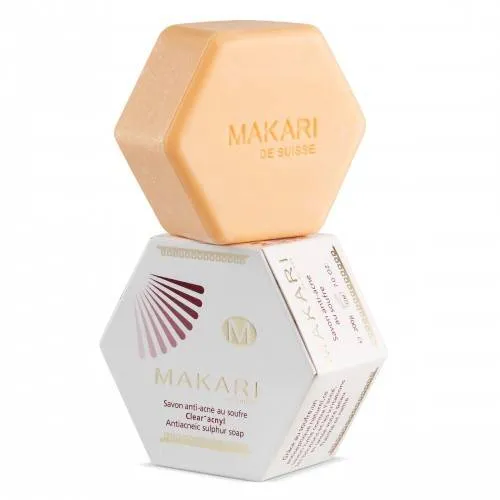 MAKARI - SULFUR ACNYL SOAP - Detoxifies. Controls oil. Reduces acne.  For oily and acne-prone skin types