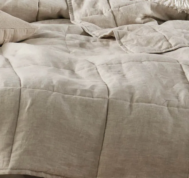 Nimes Linen Coverlet Natural