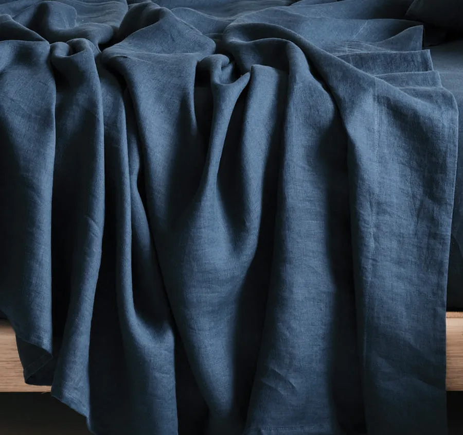 Nimes Linen Mega Sheet Set Range Navy