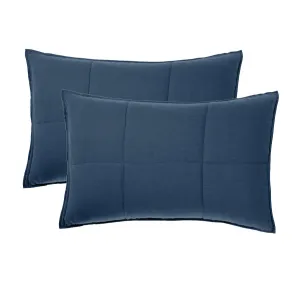 Nimes Linen Standard Pillowsham Pair Navy