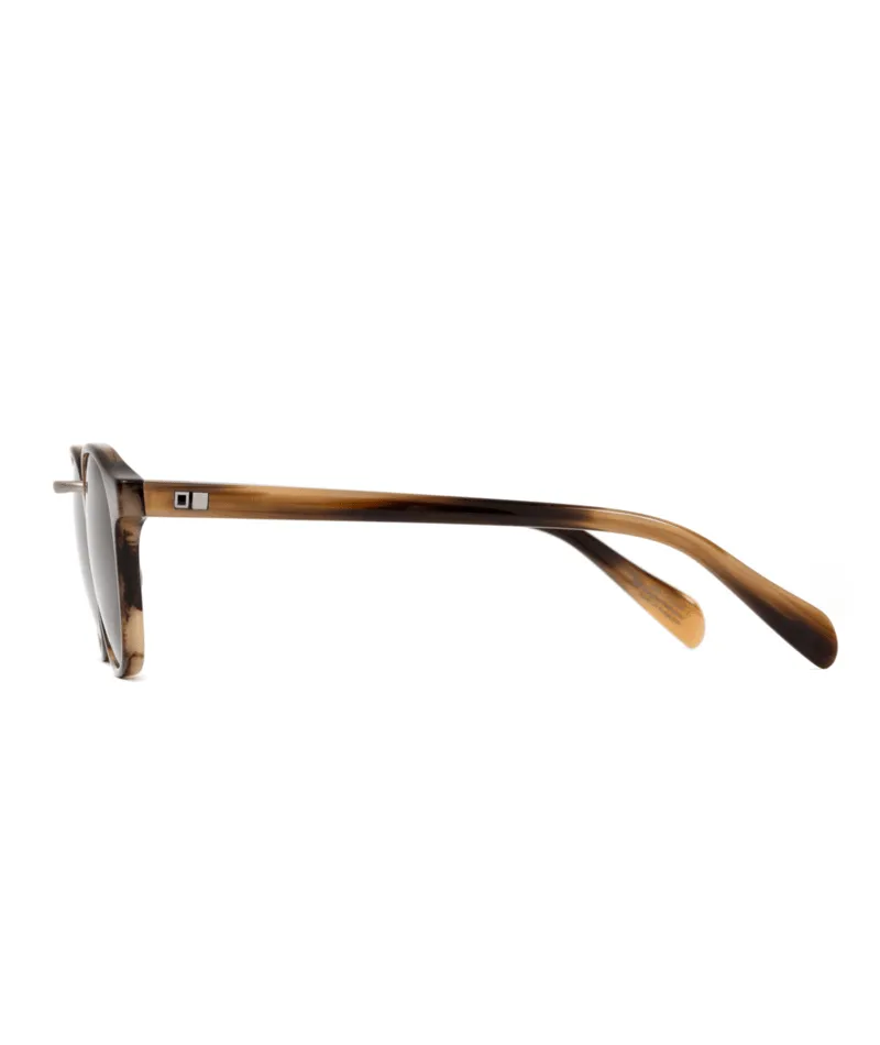 Otis A Day Late Sunglasses-Eco Hornwood/Brown Polar