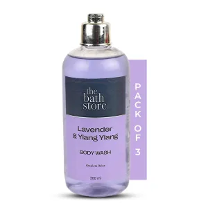 The Bath Store Lavender Ylang Ylang Body Wash Shower Gel (Pack of 3) | Body Wash for Men & Women - All Skin Types | Liquid Soap for Bath for a Clean & Fresh Skin | No Sulphates & Parabens - 300ml