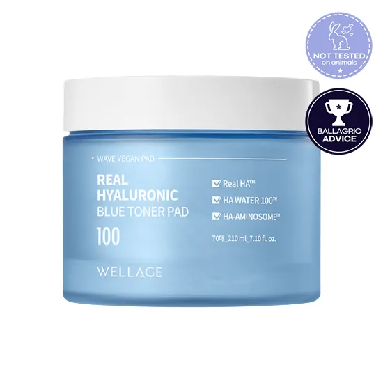 [WELLAGE] Real Hyaluronic Blue Toner Pad 210ml 70EA